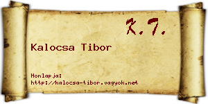 Kalocsa Tibor névjegykártya